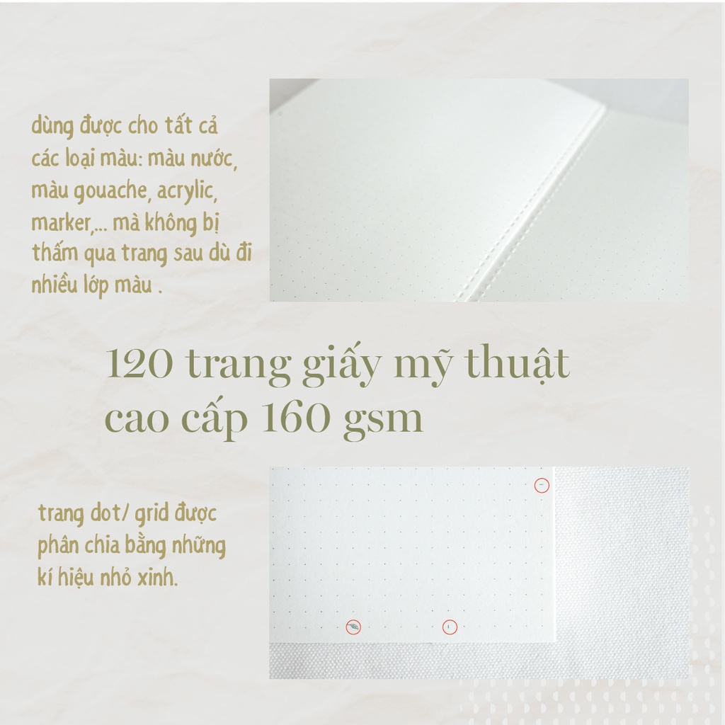 Sổ tay cao cấp Dreams Come True 🎨160 GSM 🎨 6 màu bìa vải linen | teayoushop 🍃