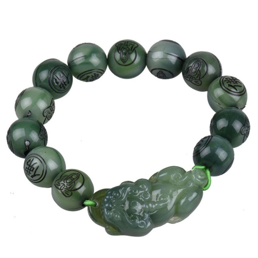 vòng tay tì hưu phong thủy 12 ly (màu xanh) | BigBuy360 - bigbuy360.vn