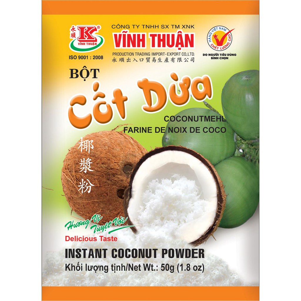 Bột cốt dừa Vĩnh Thuận 50g