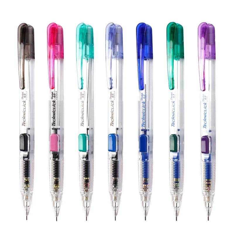 Bút Chì Kim Pentel Bấm Thân Giữa PD105T Và PD107T | Thiết Kế Thân Trong Đẹp Mắt