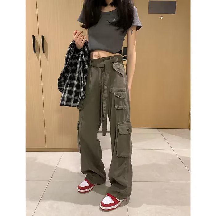 Quần Jean Dài Màu Xám Phong Cách hip hop Thời Trang Mùa Hè Cho Nam Và Nữ