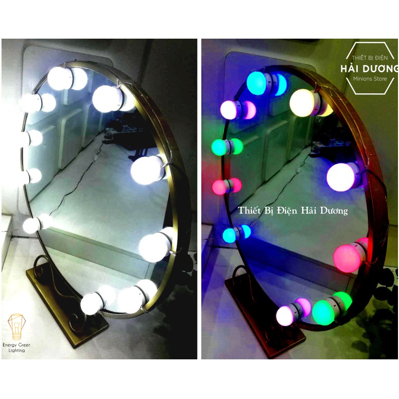 Bóng led gương trang điểm trang trí logo quảng cáo đổi màu nhiều chế độ sáng BL-035 - Có video thực tế