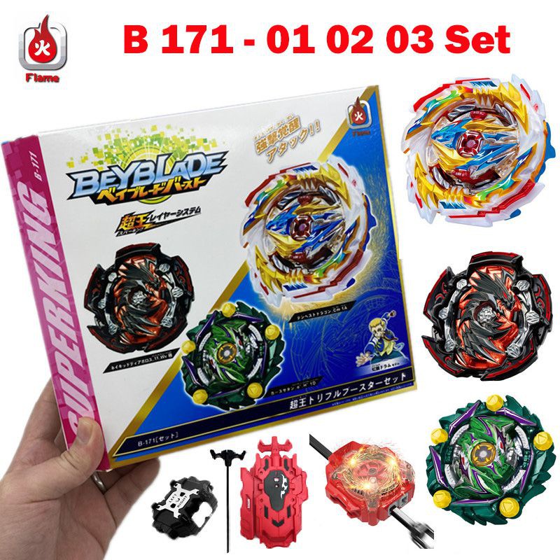 Set Đồ Chơi Con Quay Beyblade Burst B-171 Superking Dragon 01 02 03