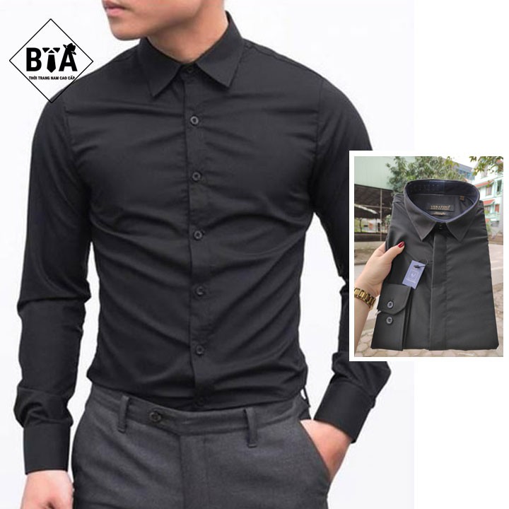 Sơ Mi Nam Trắng Cao Cấp Hàng Vnxk không bai không nhăn không xù | BigBuy360 - bigbuy360.vn