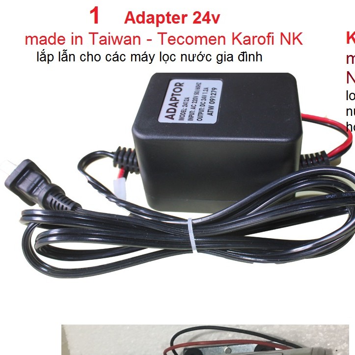 Bơm máy lọc nước 24V , Bơm hút dẩy HF8369 , Nguồn Adapter 24v