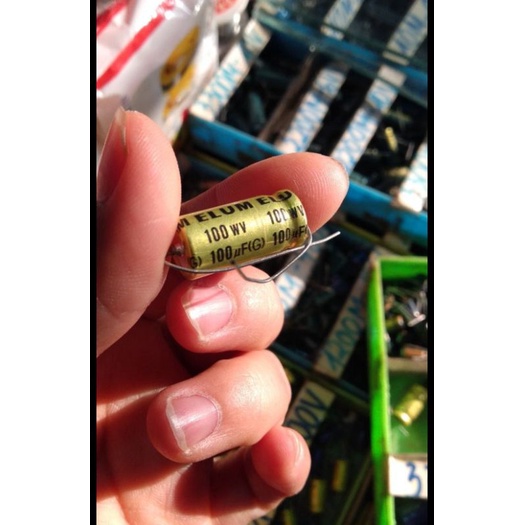 5 tụ loa 2 đầu 100uf 100v