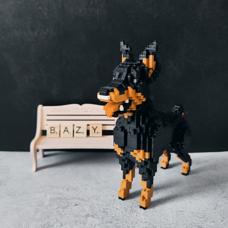 Bộ Đồ Chơi Lắp Ráp Chú Chó Husky Poodle Bằng Nano Độc Đáo Trang Trí Bàn Làm Việc