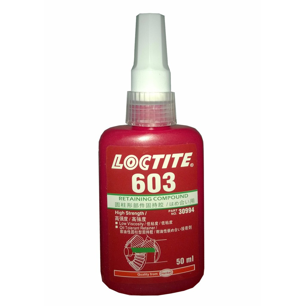 Keo Chống Xoay Loctite 603 - 50ml, Cố định giữa trục và lỗ dùng trong công việc lắp ghép các chi tiết kim loại với nhau