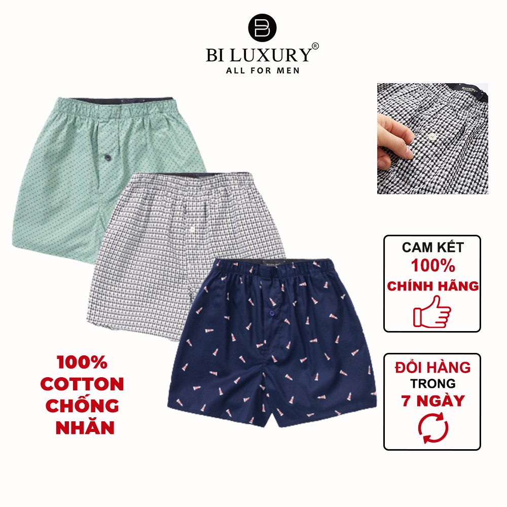 [Mã FAMALLT5 giảm 15% đơn 150K] Biluxury combo quần ngủ nam boxer cotton thoáng mát thun co giãn màu bất kỳ | BigBuy360 - bigbuy360.vn