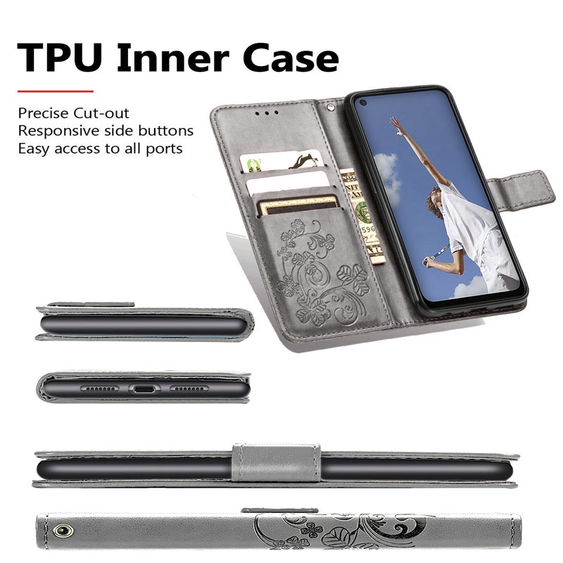 Vỏ Bao Da Điện Thoại Nắp Lật Kèm Ngăn Đựng Thẻ Hoạ Tiết Nổi Cho Samsung Galaxy A03 A13 A33 A53 A73 Core 5G Ốp
