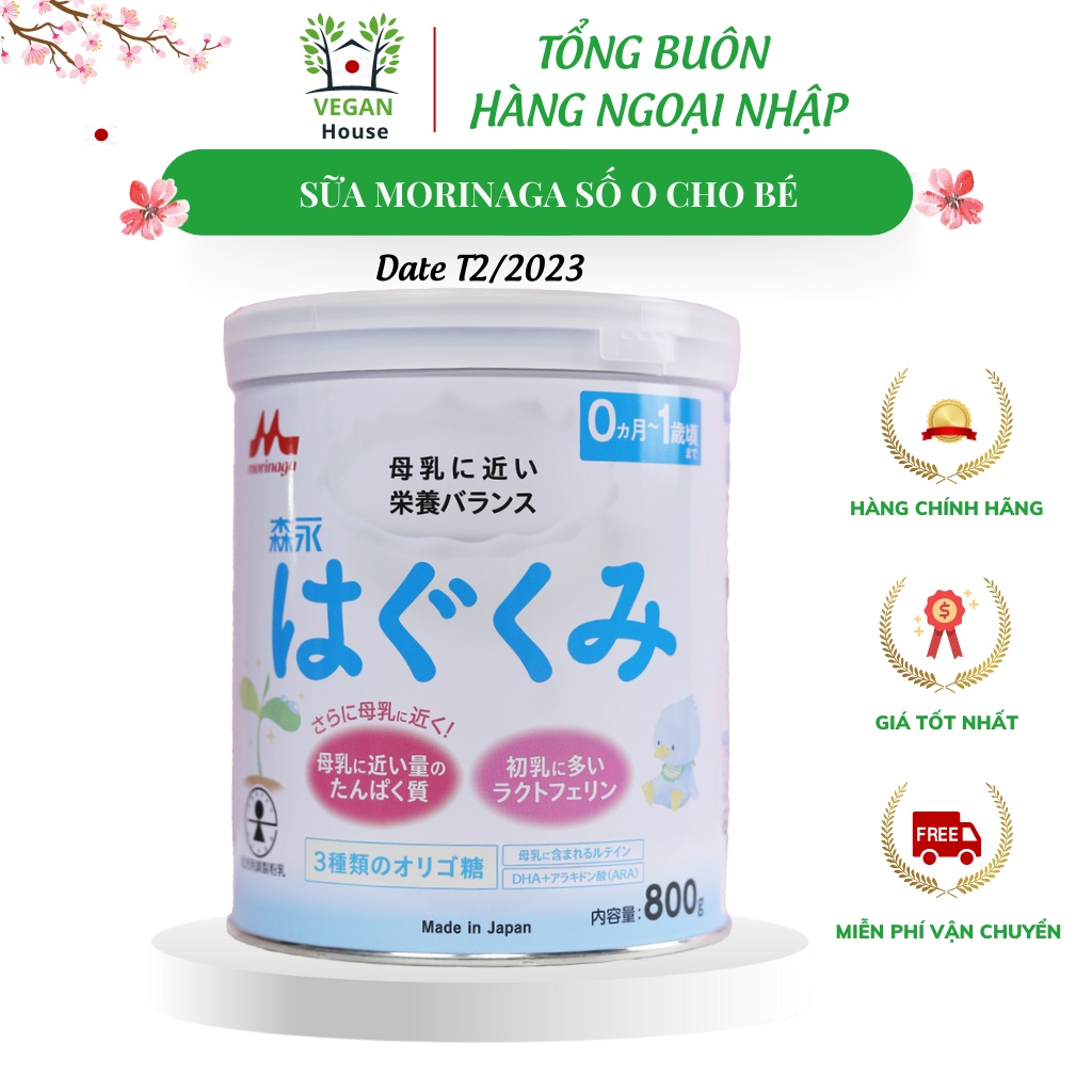 Sữa Morinaga số 0 cho bé nội địa Nhật Bản chính hãng (HỘP 800gr)