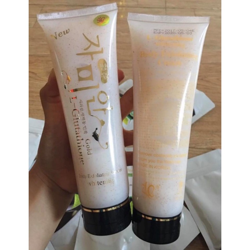 KEM TẨY TẾ BÀO CHẾT HẠT CÁT NEW L-GLUTATHIONE BODY EXFOLIATING CREAM WHITENING