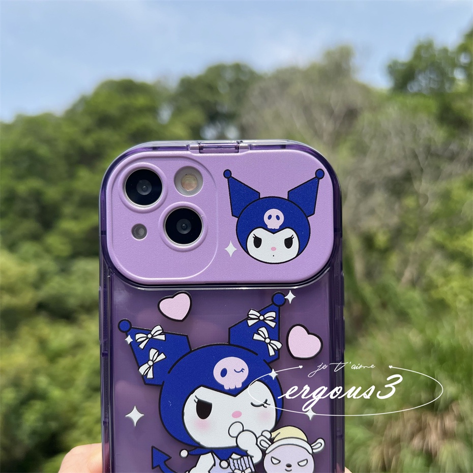 Ốp Điện Thoại Mềm Tráng Gương In Hình Kuromi Dễ Thương Sáng Tạo Cho iPhone 13 12 11 Pro Max X XR Xs Max