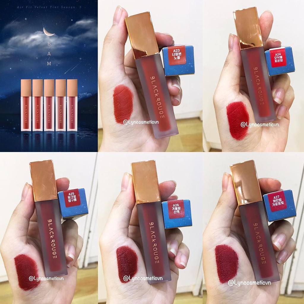 Son kem lì Black Rouge Air Fit Velvet Tint | BigBuy360 - bigbuy360.vn