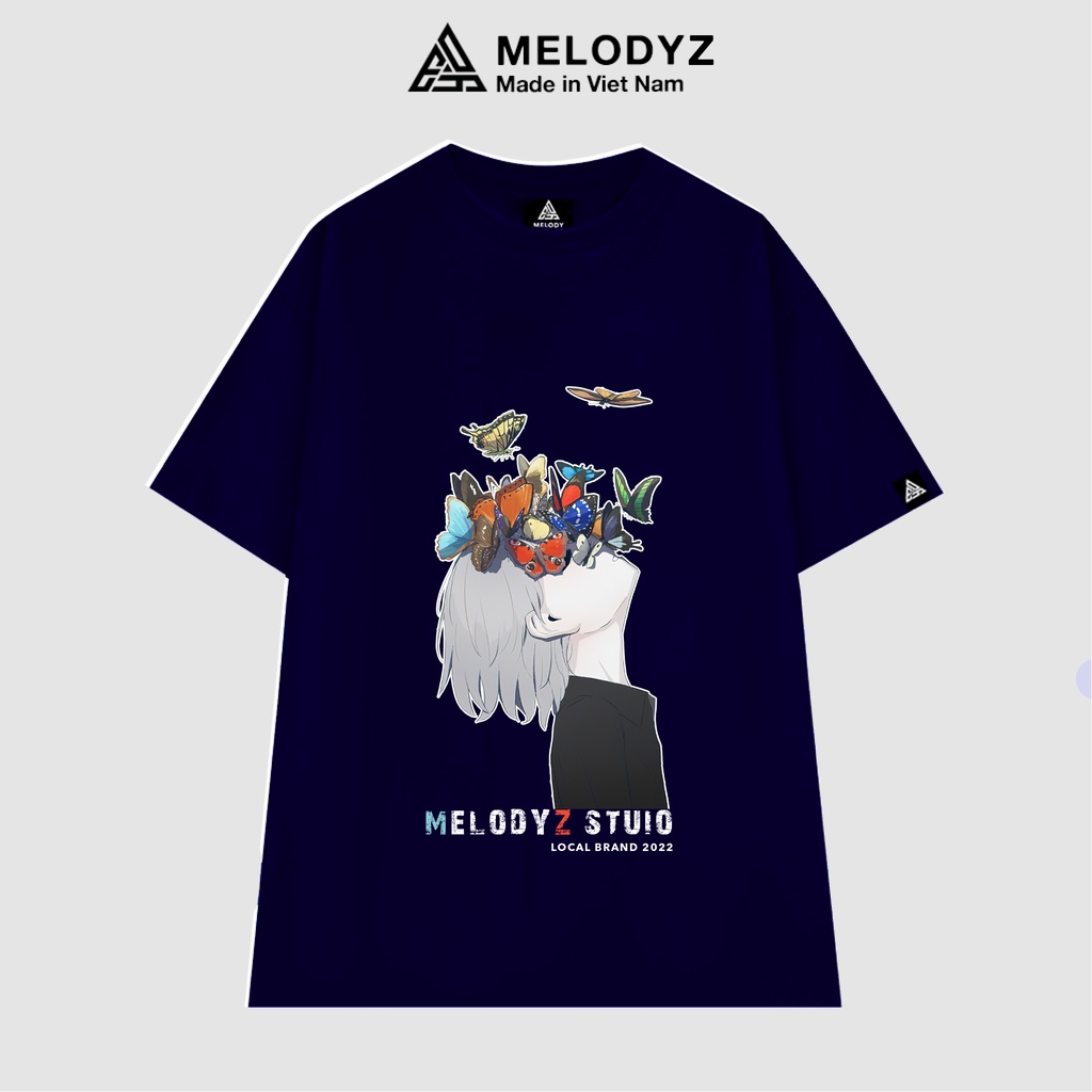 Áo Thun Unisex Colorful Tee Local Brand MelodyZ, Áo Phông Nam Nữ Tay Lỡ Form Rộng Oversize Cotton 100%