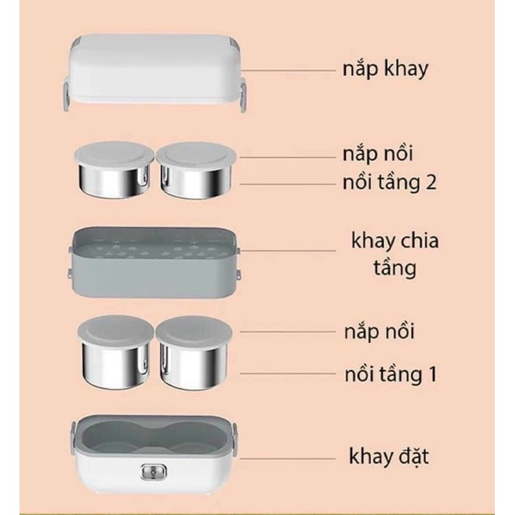 Hộp Cơm Điện 2 Tầng Văn Phòng Tiện Lợi COOKING LUNCHBOX