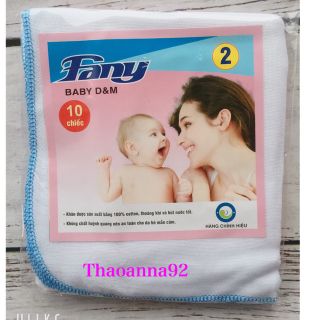 Khăn sữa fany cao cấp(10 chiếc)2 lớp