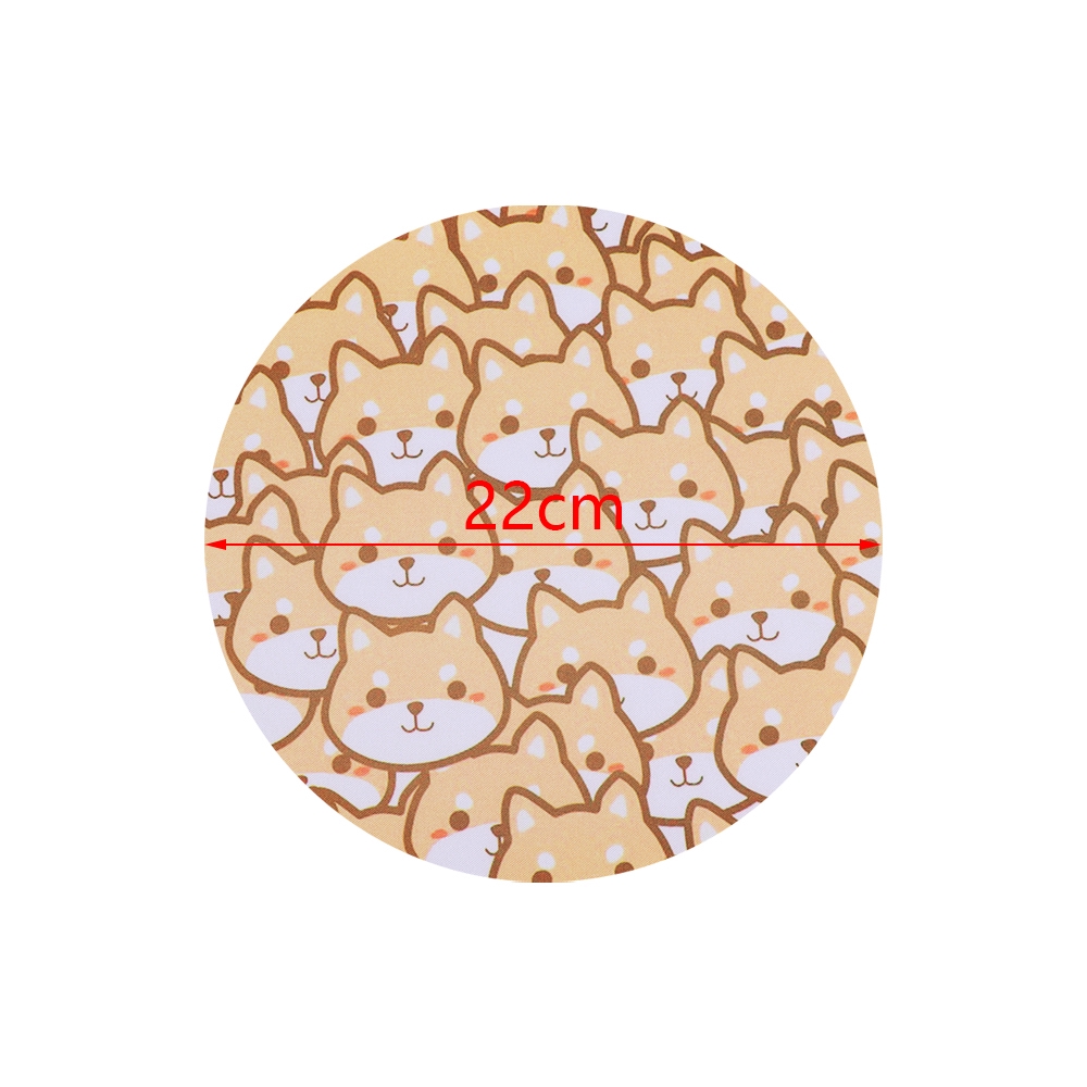 Miếng Lót Chuột Chống Trượt Hình Tròn In Hình Trái Cây