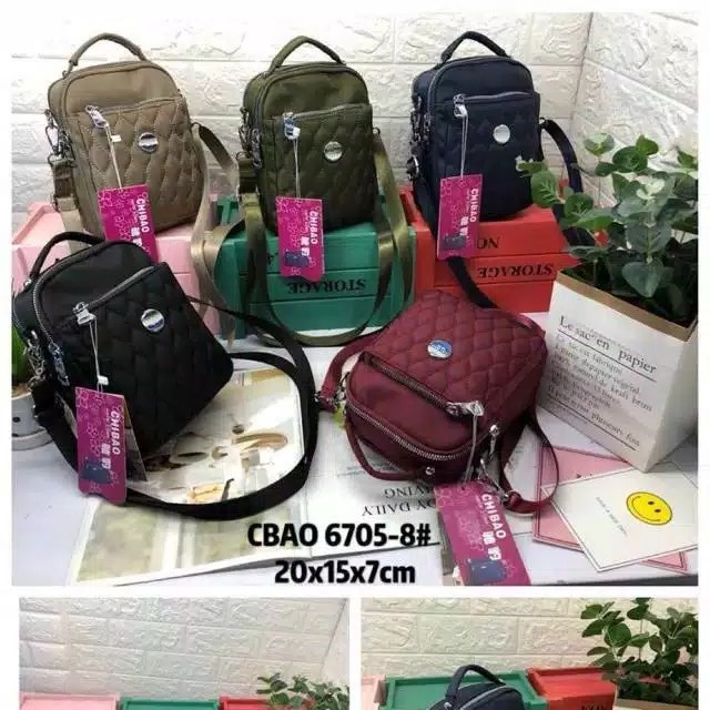 Hàng Có Sẵn Túi Đeo Chéo/Ba Lô 2 Trong 1 Hình Chim Bao Tử CB6705 3Res - Quân Đội