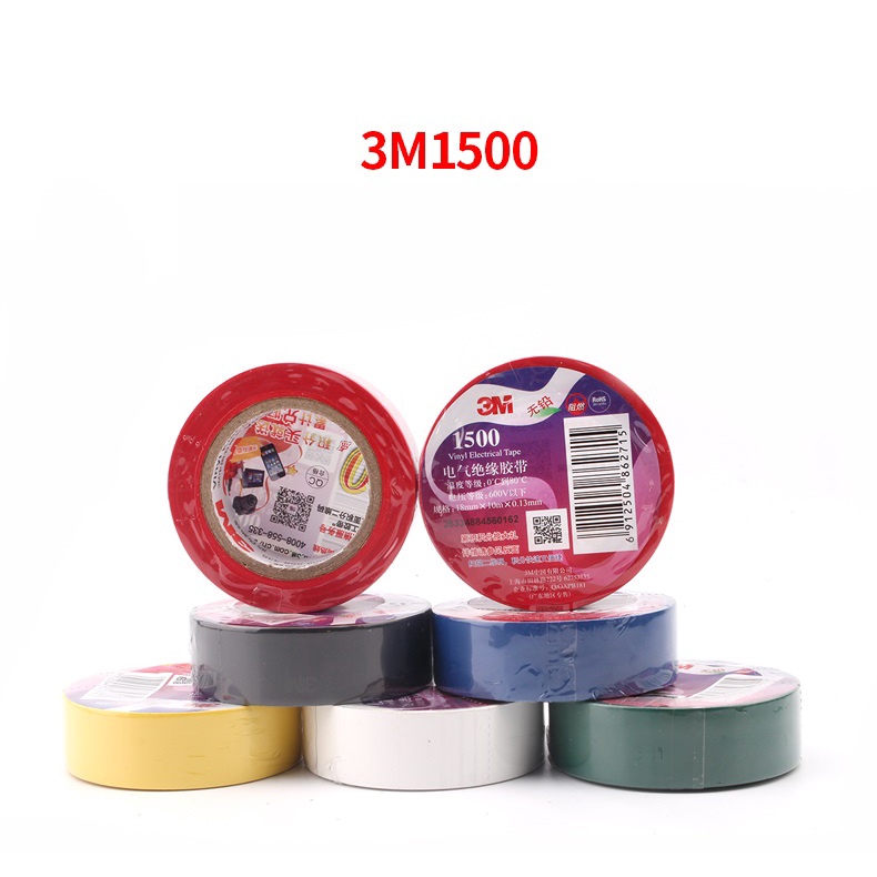 Băng dính điện 3M 1600, 3M 1500 cách điện, chịu nhiệt, kháng hóa chất