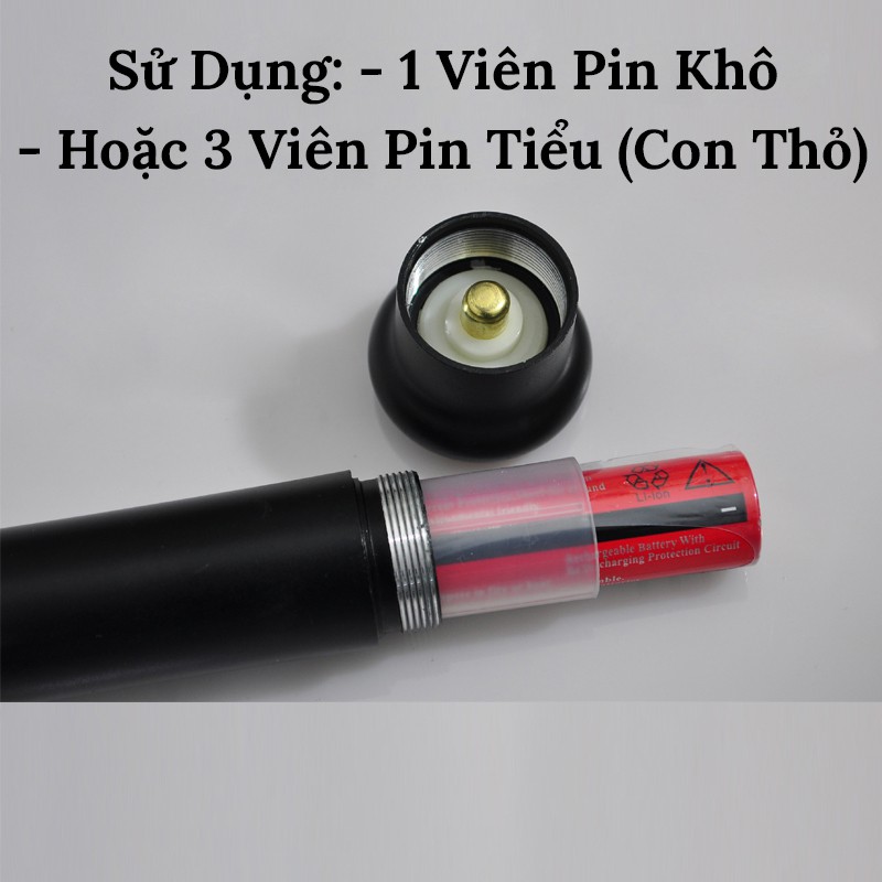 [Mã LIFEAUMAY giảm 10% tối đa 30k đơn 150k] Đèn Pin Siêu Sáng (Tặng PIN KHÔ) Dài 43CM – Chất Liệu Hợp Kim Nhôm