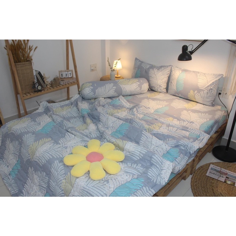 Drap cotton, ga trải giường cao cấp chuẩn LOGO CTY thoáng mát mẫu DƯƠNG SỈ XÁM