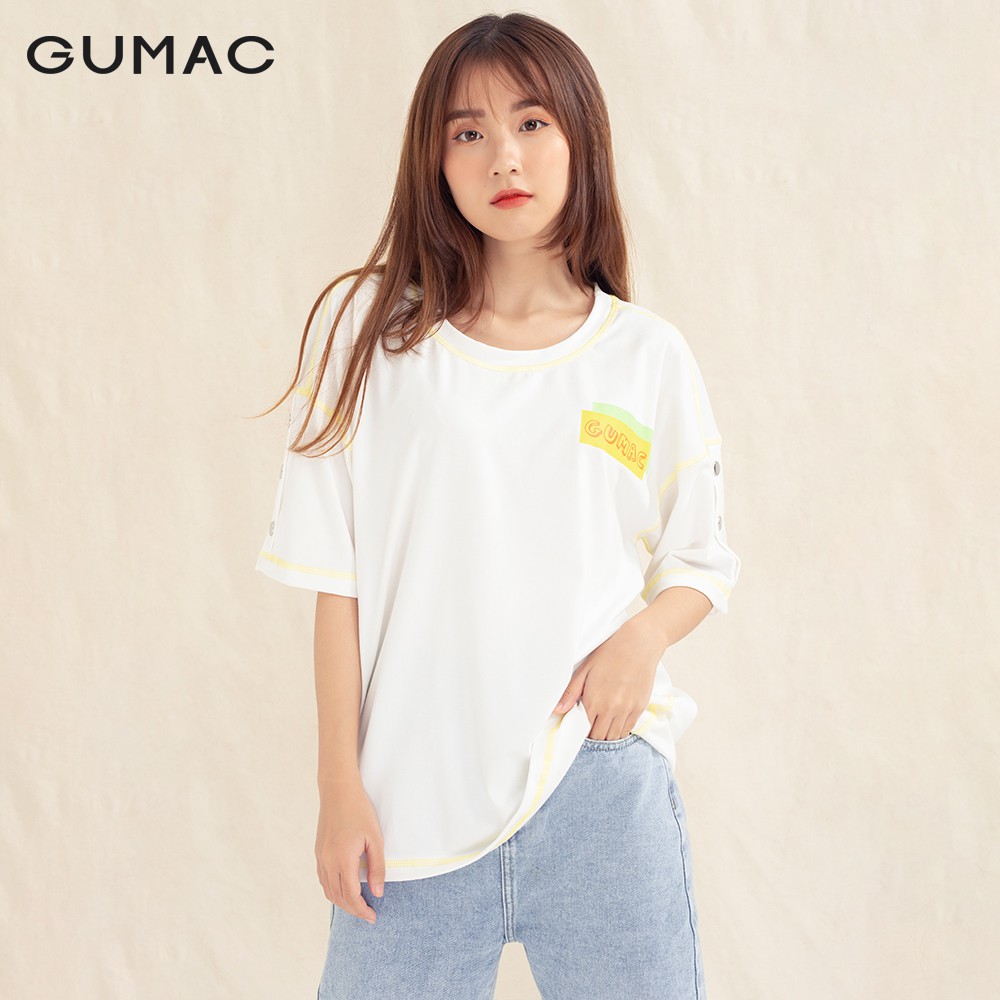 Áo thun nữ chạy chỉ in Gumac ATA1037 GUMAC | BigBuy360 - bigbuy360.vn