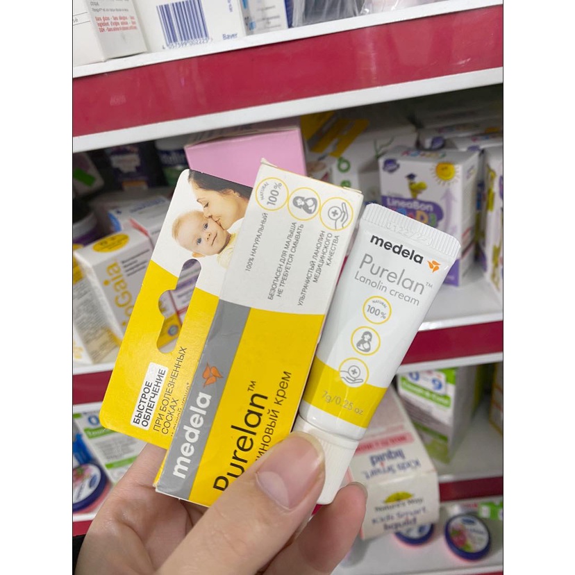 Kem nứt đầu ti Medela Purelan Lanolin 100 chiết xuất từ mỡ cừu nguyên chất, dung lượng 7g