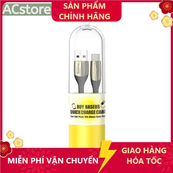 Dây Cáp Sạc Baseus Tốc Độ Nhanh Kết Nối Usb Type C 3.0 Cho Redmi Note 9 / 9s / 8 Pro  ACstore