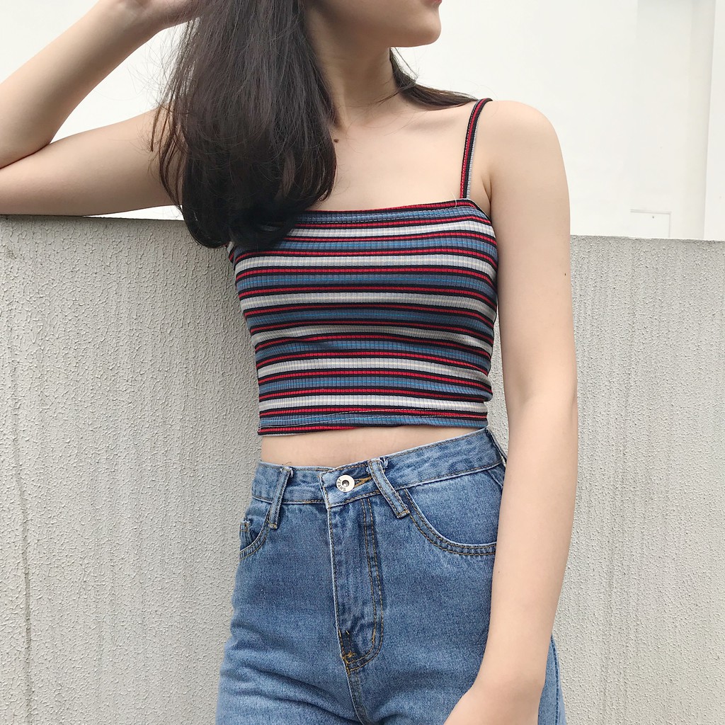 Áo 2 dây thun gân tk TKP65 1994closet | BigBuy360 - bigbuy360.vn