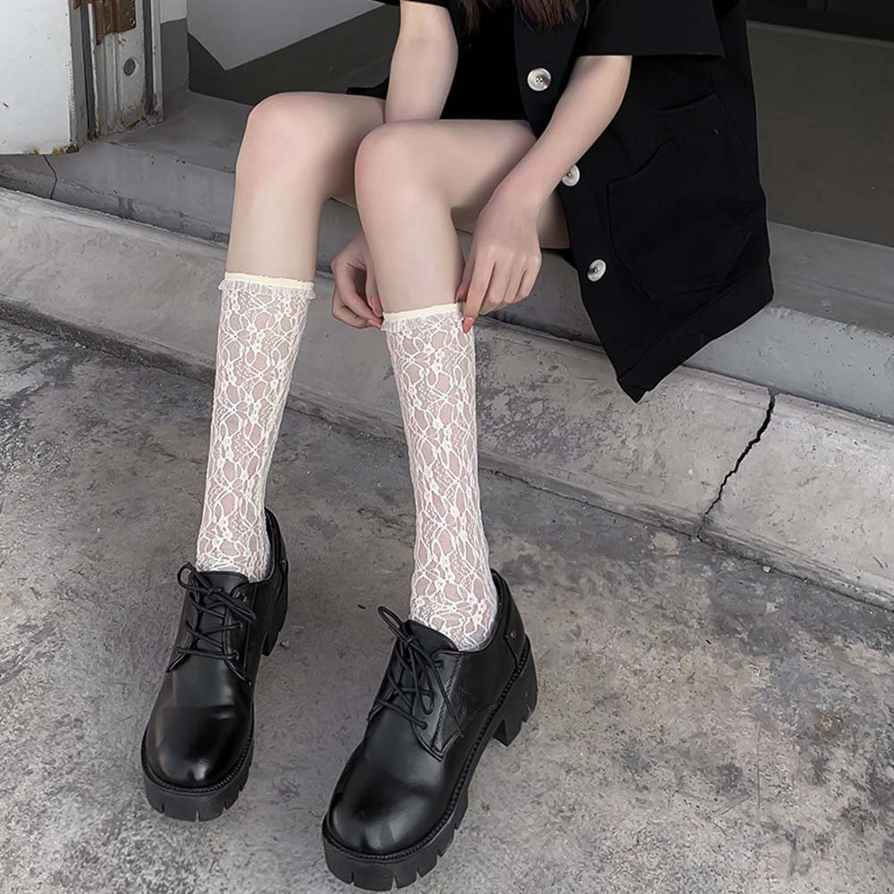 Vớ Ren Cổ Vừa Phong Cách Lolita Hàn Quốc Dễ Thương Nhiều Màu Sắc Dành Cho Nữ