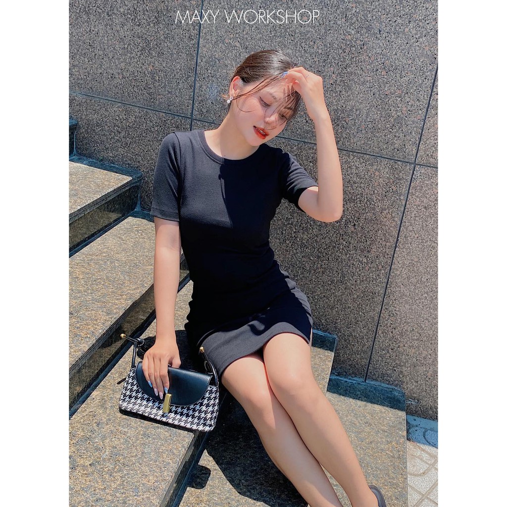 [Mã SKAMA06 giảm 8% tối đa 50K đơn 250K] Đầm body thun gân có xẻ cutout bodycon dress Maxy Workshop | BigBuy360 - bigbuy360.vn