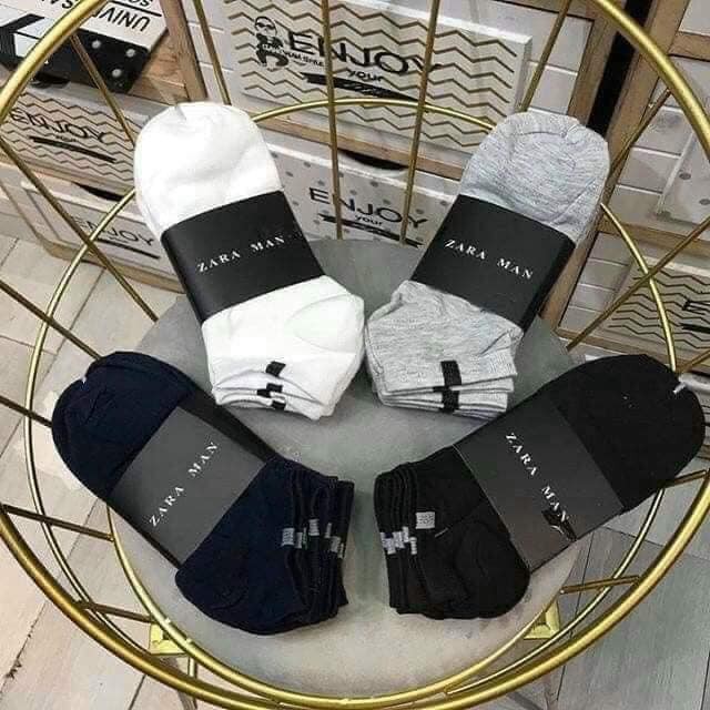 [Mã 11FASHIONSALE1 giảm 10K đơn 50K] Lố 10 đôi tất nam Zara Men cổ ngắn