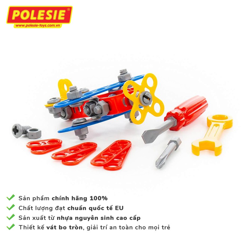 Bộ Đồ Chơi Sáng Tạo, Lắp Ghép Kỹ Sư Cho Bé 57 Chi Tiết  Nhập Khẩu Châu Âu Chính Hãng POLESIE 72962
