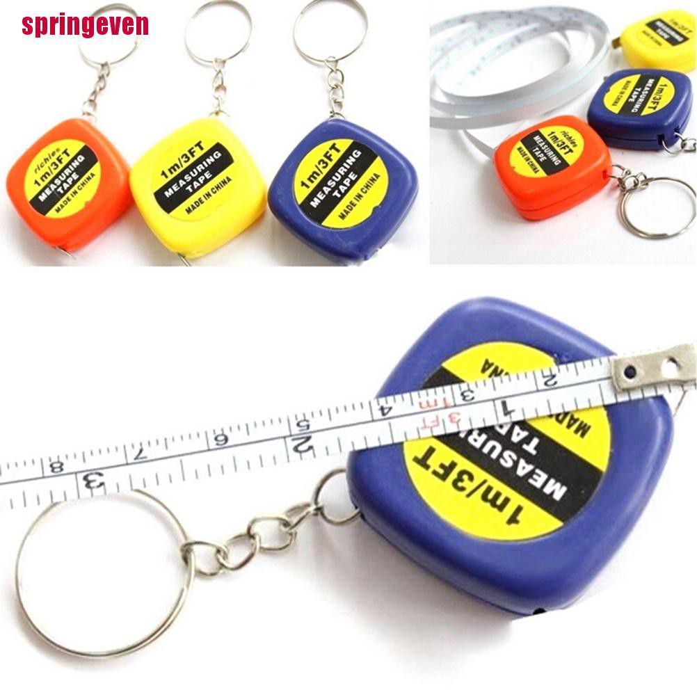 [springeven] Thước Dây Mini Có Móc Khóa Thu Gọn Dễ Dàng Phong Cách Mới