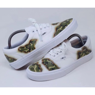 Giày thể thao trắng vans classic custom