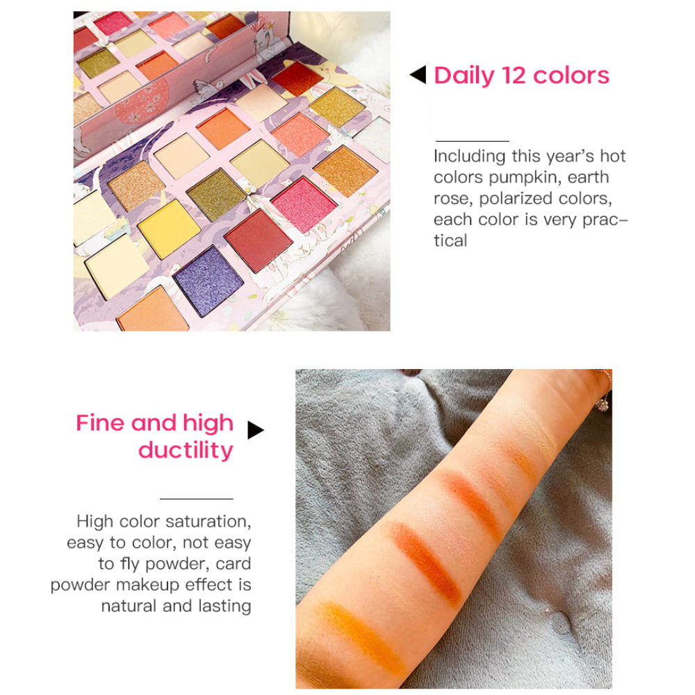 Bảng Phấn Mắt 18 Màu Lì/Nhũ Ngọc Trai Tông Đất/ Bí Ngô MK | BigBuy360 - bigbuy360.vn