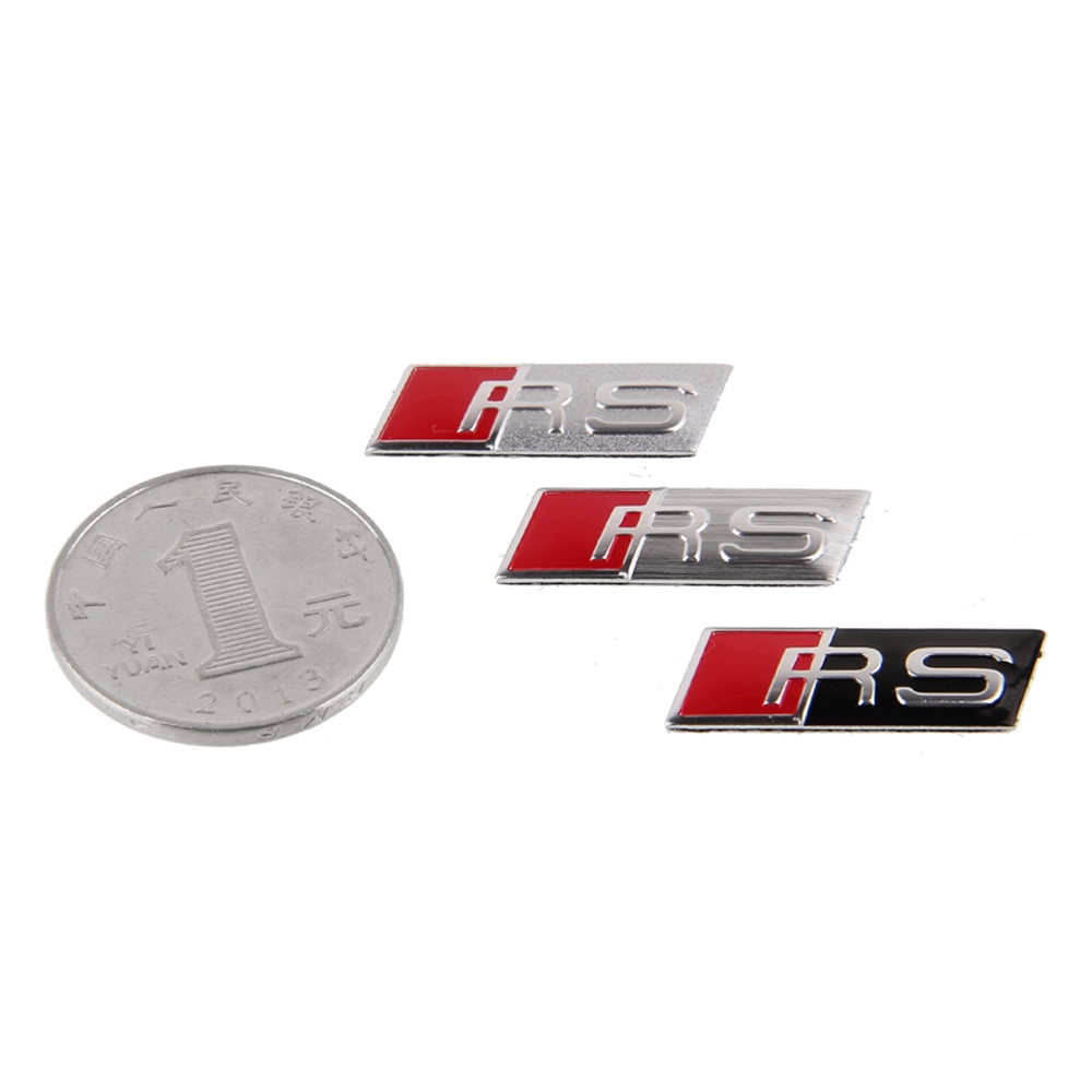 Nhãn Dán Trang Trí Đuôi Xe Hơi Audi RS Sline Chất Lượng Cao