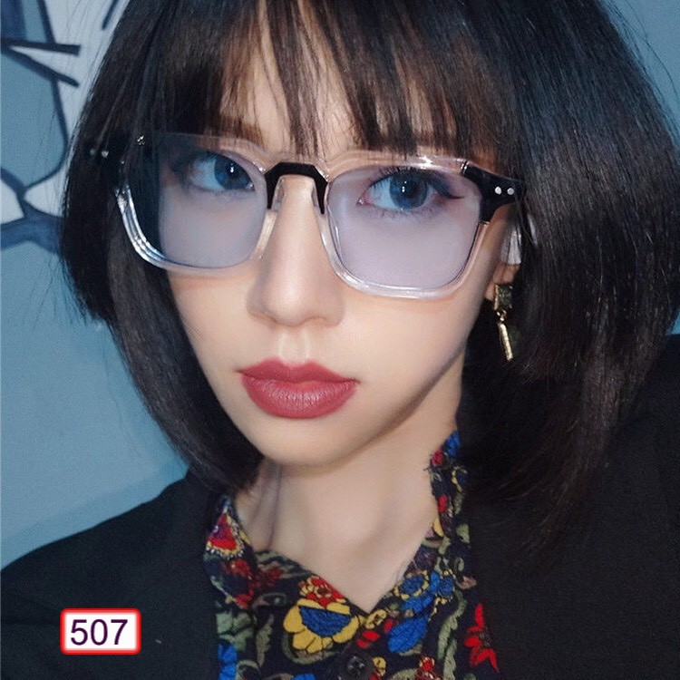 MẮT KÍNH THỜI TRANG 2 CHẤM STYLE KPOP 507 VIỀN TRONG SUỐT NHIỀU MÀU | BigBuy360 - bigbuy360.vn