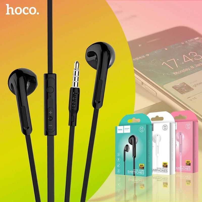 (CÓ ẢNH THẬT) Tai nghe Hoco M39 super bass chính hãng chân 3.5mm tương thích nhiều dòng điện thoại, bảo hành 3 tháng