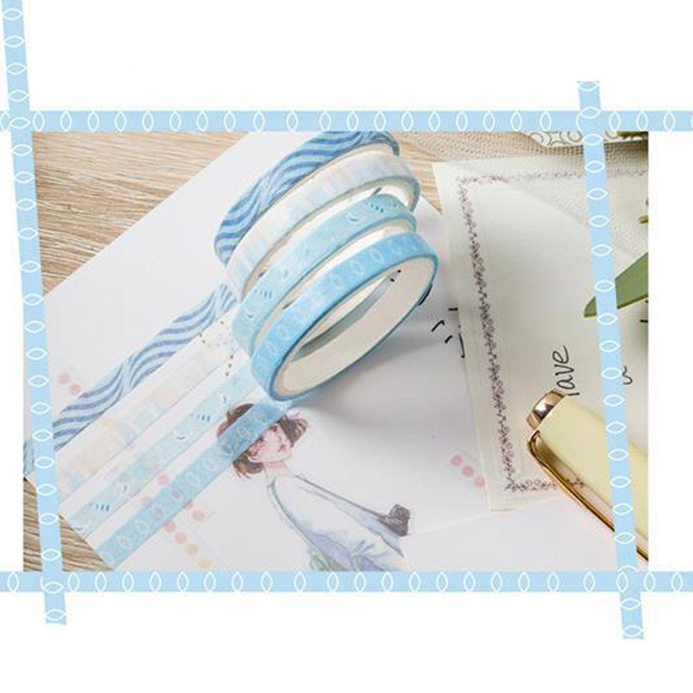 LAKAMIER Set 10 Cuộn Băng Keo Dán Trang Trí Họa Tiết Dễ Thương Thời Trang