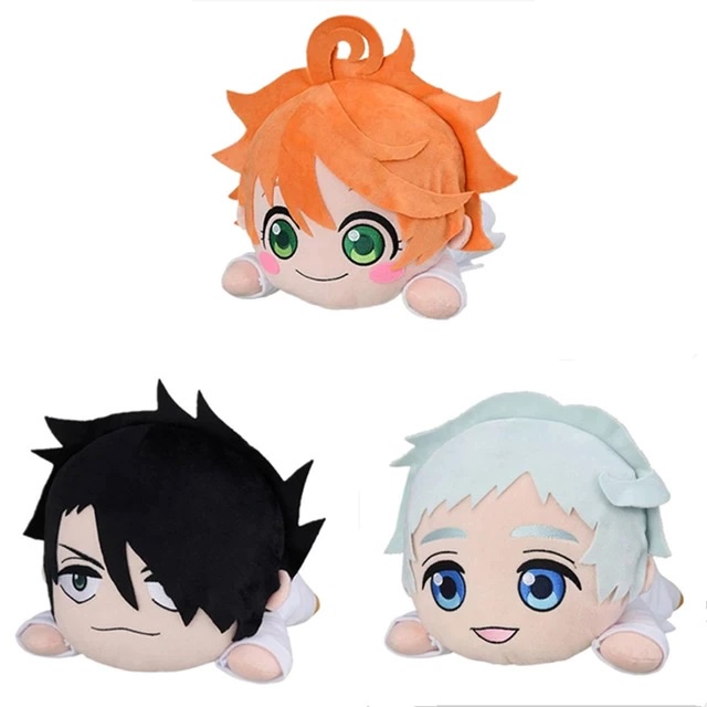 Gấu bông The Promised Neverland Emma Ray Norman Mega Jumbo Nesoberi chính hãng Nhật Bản