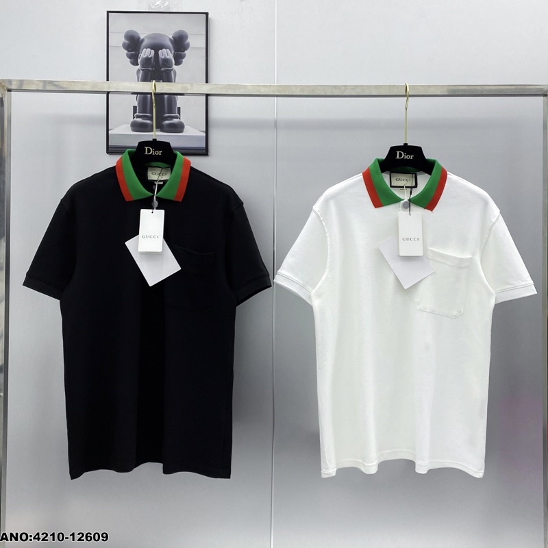 Áo Polo Nam Cotton Gai Bo Vạch Xanh Đỏ Đơn Giản PL03P