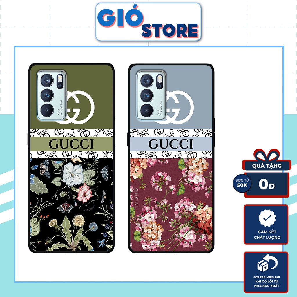 Ốp lưng OPPO RENO 6 5G/ RENO 6Z 5G/ A16 hình hoa,gucii,chanel sang chảnh – ốp nhựa chống trầy,chống va đập