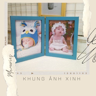 Khung ảnh đôi để bàn 15×21cm A5  Khung ảnh trang trí xinh