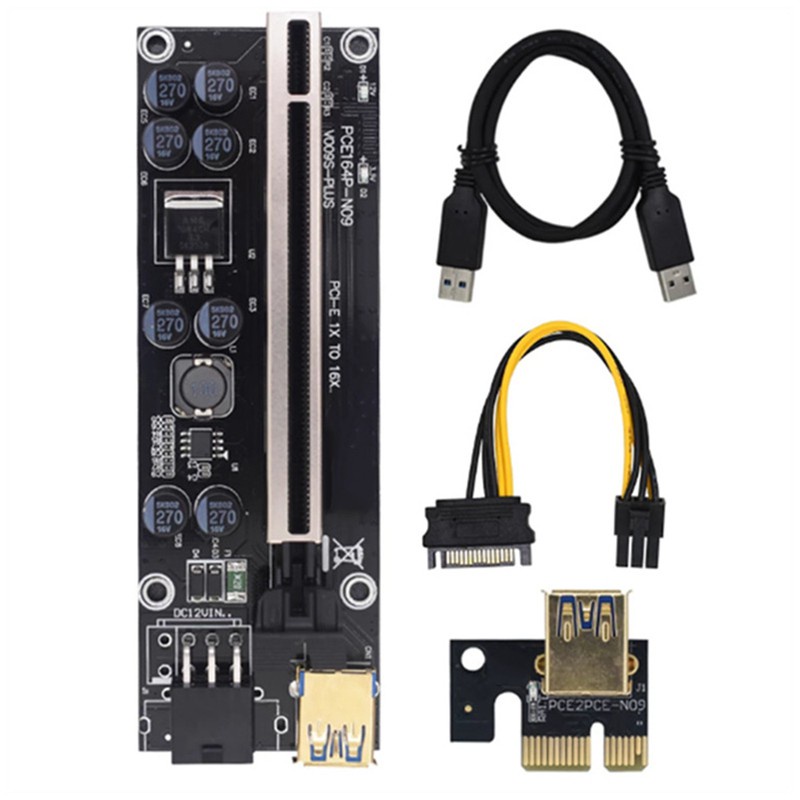 Set 5 Dây Cáp Thẻ 1x Sang 16x Pci-E 0.6m Usb 3.0 Cho Btc Ltc Mining | BigBuy360 - bigbuy360.vn