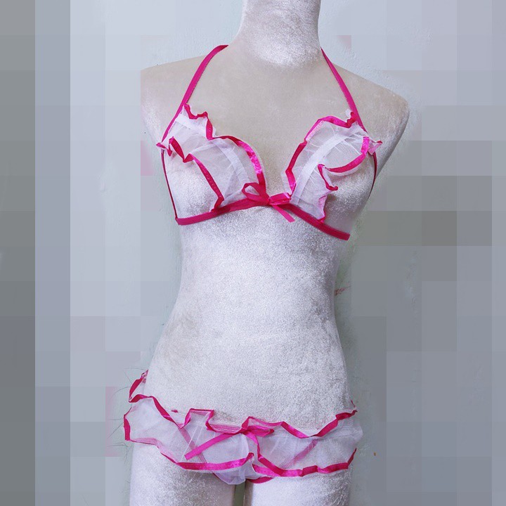 [Sỉ-Rẻ] Bộ đồ lót sexy hở nửa ngực viền hồng [Lẻ-Sỉ]