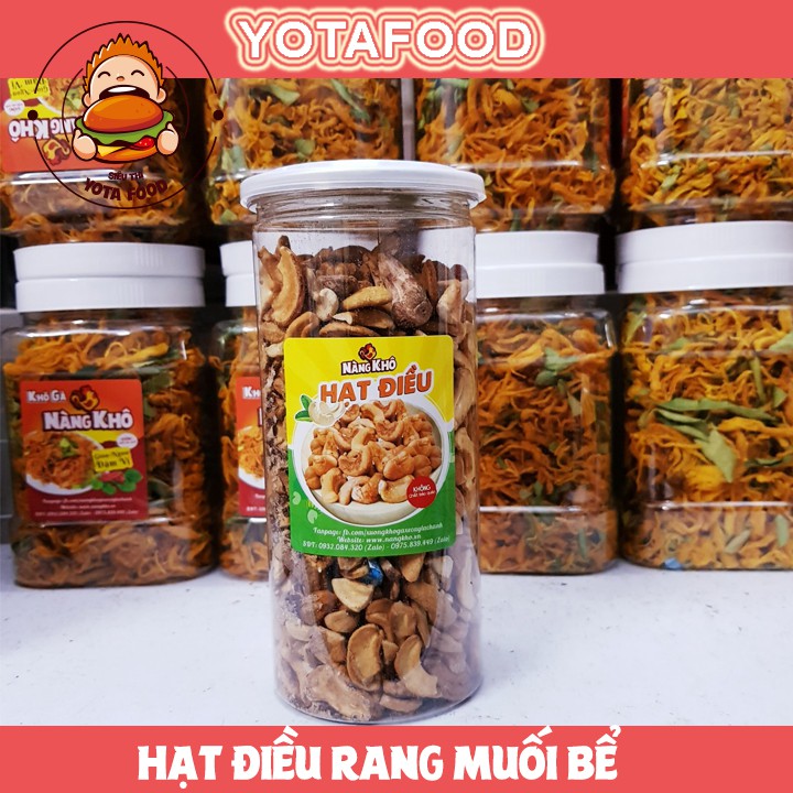 1 Kí Hạt Điều rang muối Bình Phước cao cấp (HẠT VỠ) chuẩn loại 1 | Yotafood