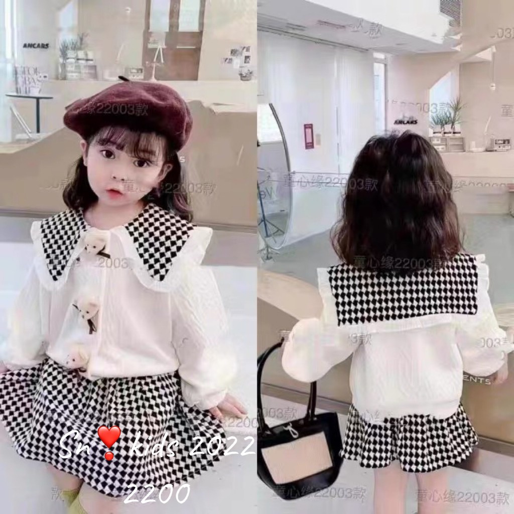 mã : v7  chân váy dạ + áo cổ bèo vải 10-30kg