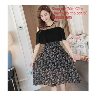 Đầm cho con bú có khóa kéo